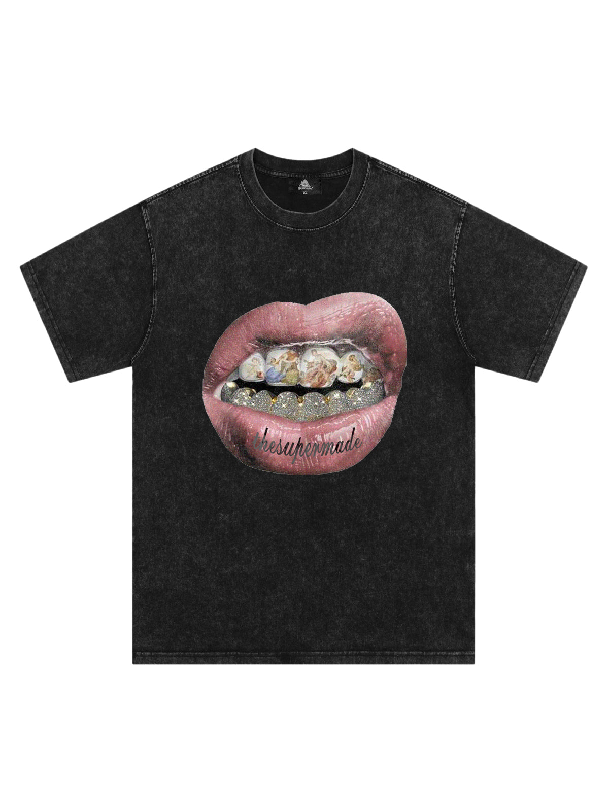 Artistic Lips Graphic T-Shirt – Fashionable Cotton Short-Sleeve Tee for Men and Women