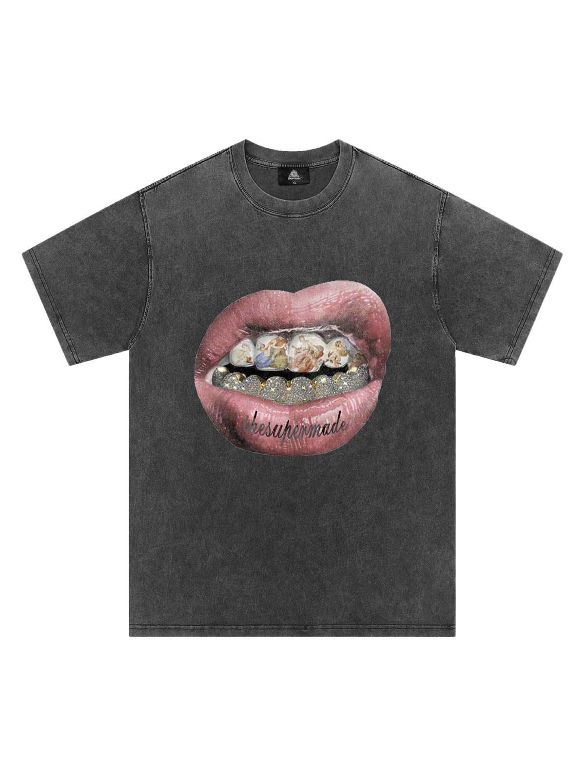 Artistic Lips Graphic T-Shirt – Fashionable Cotton Short-Sleeve Tee for Men and Women