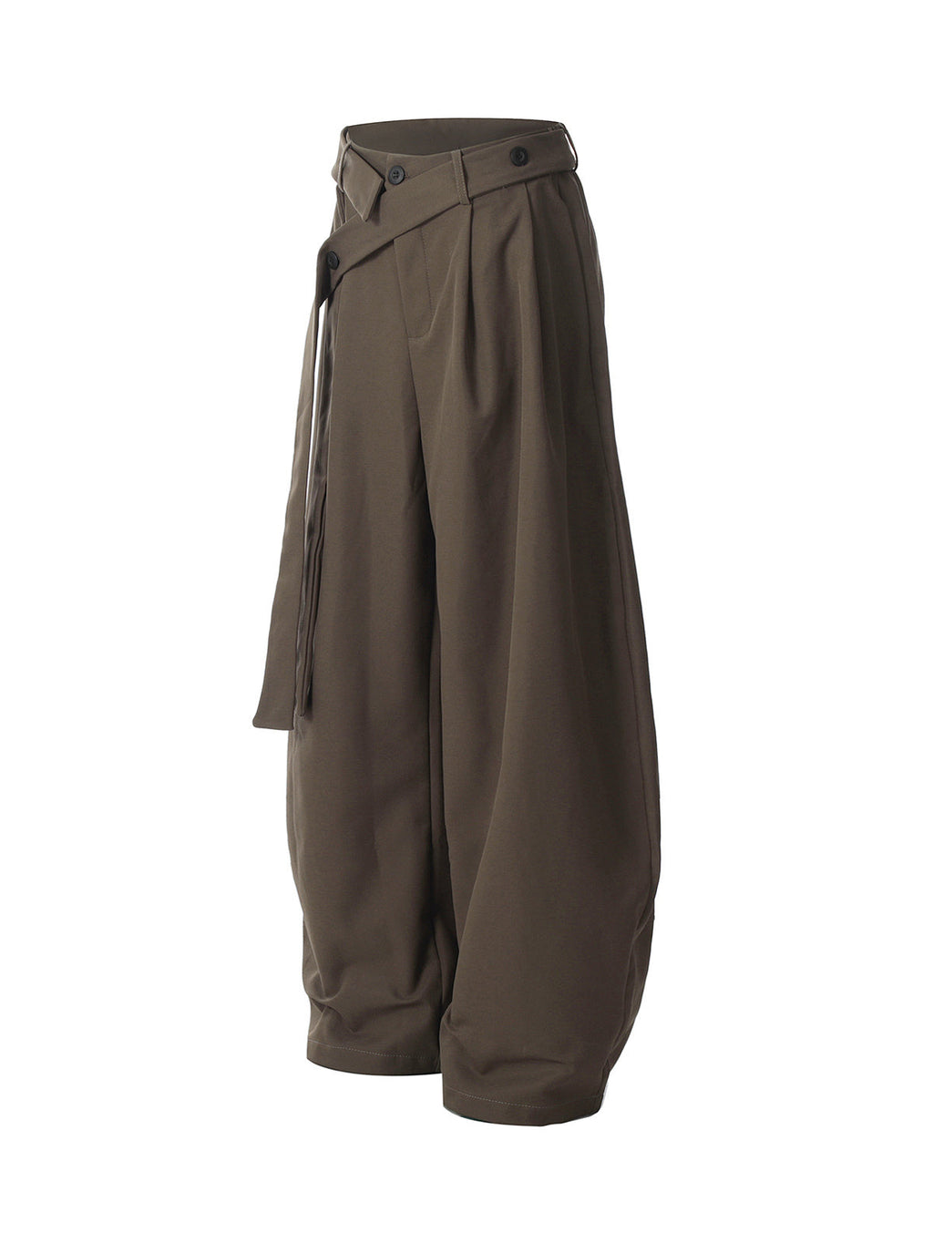 Men’s Wide-Leg Pants with Adjustable Belt and Button Waist – Smart Casual Trousers for Spring/Autumn