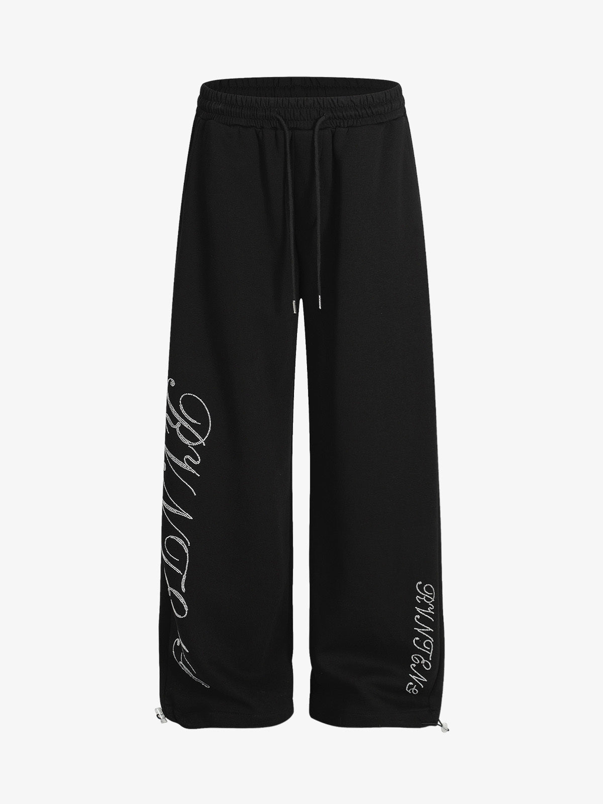 Men’s Wide-Leg Lounge Pants with Side Embroidery and Elastic Drawstring Waist – Relaxed Casual Comfort