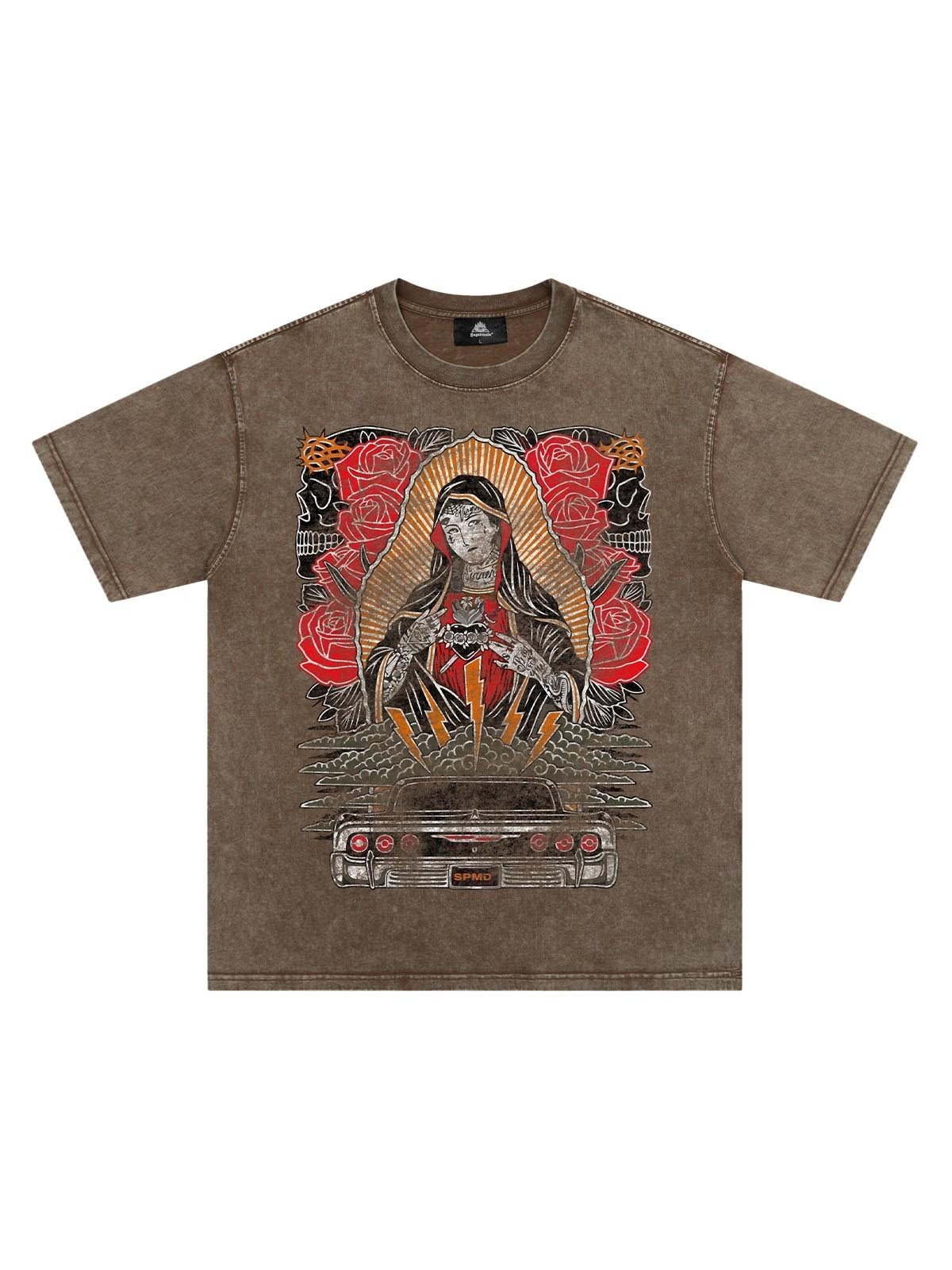Vintage-Inspired Graphic T-Shirt with Car Illustration – Casual Cotton Streetwear Tee for Spring and Summer