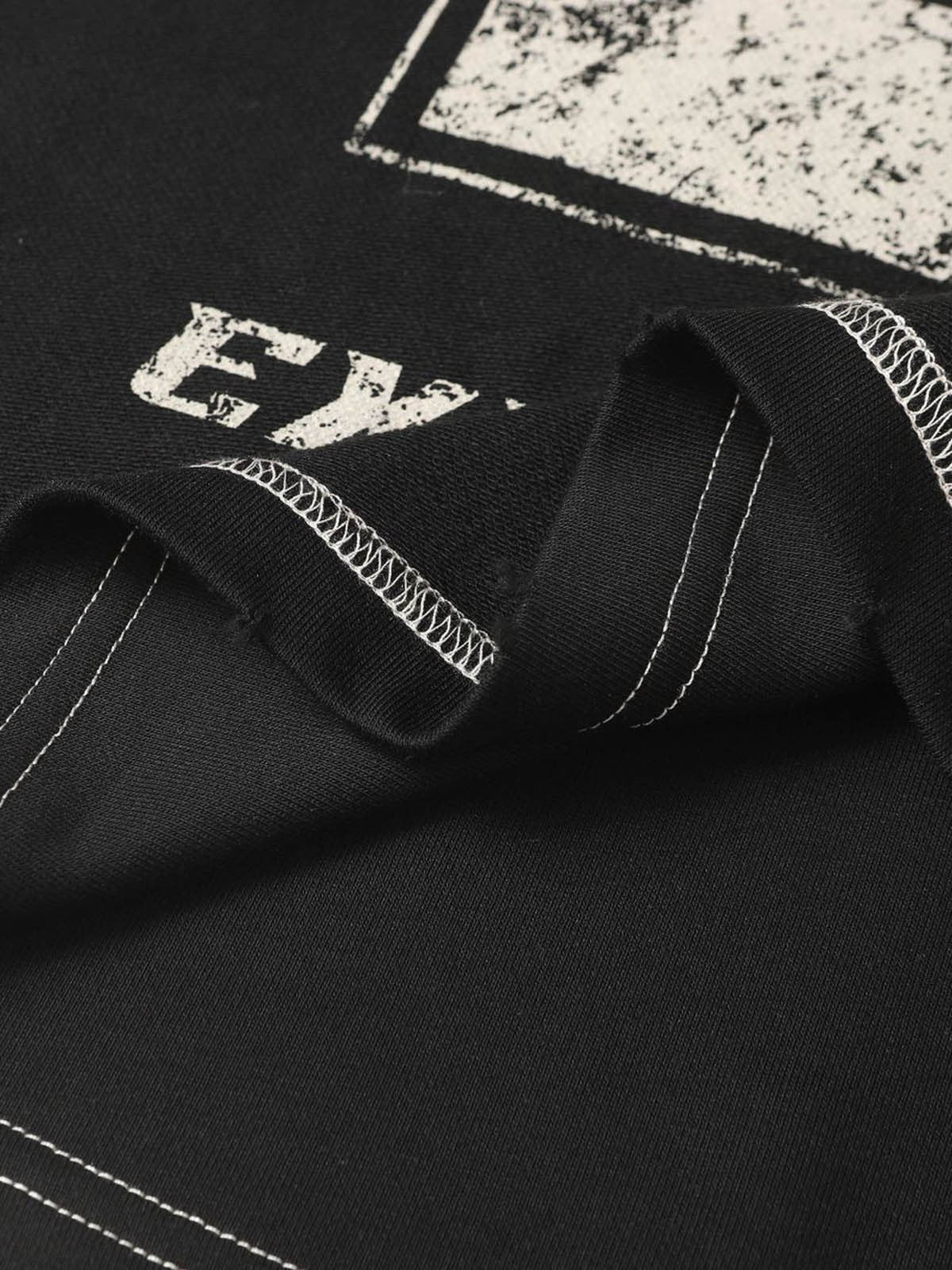 Distressed Graphic T-Shirt for Men – Casual Sporty Streetwear Tee for Spring and Summer