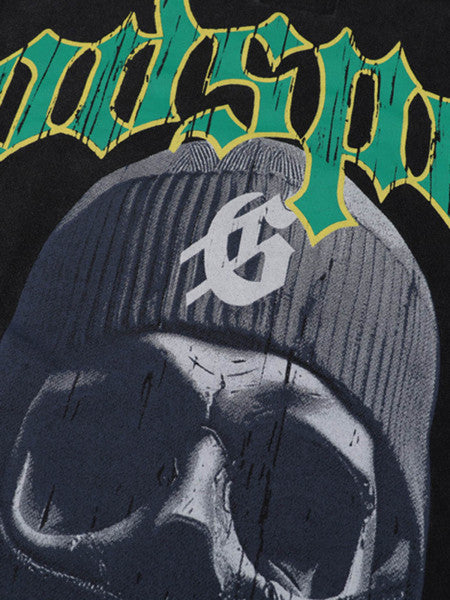 Graphic Skull T-Shirt for Men – Casual Cotton Streetwear Tee for Spring and Summer