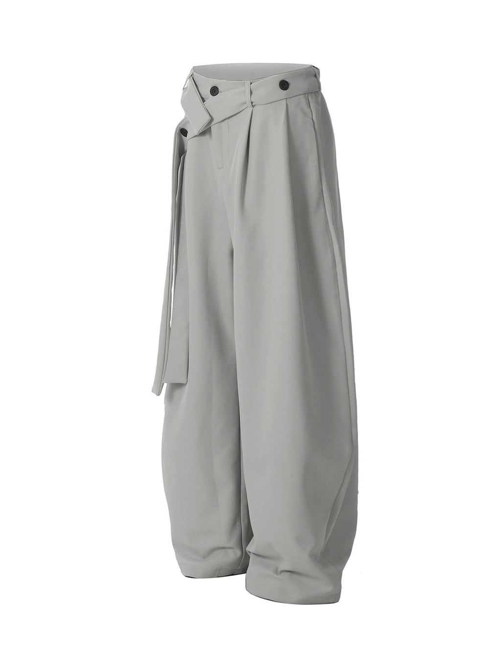 Men’s Wide-Leg Pants with Adjustable Belt and Button Waist – Smart Casual Trousers for Spring/Autumn