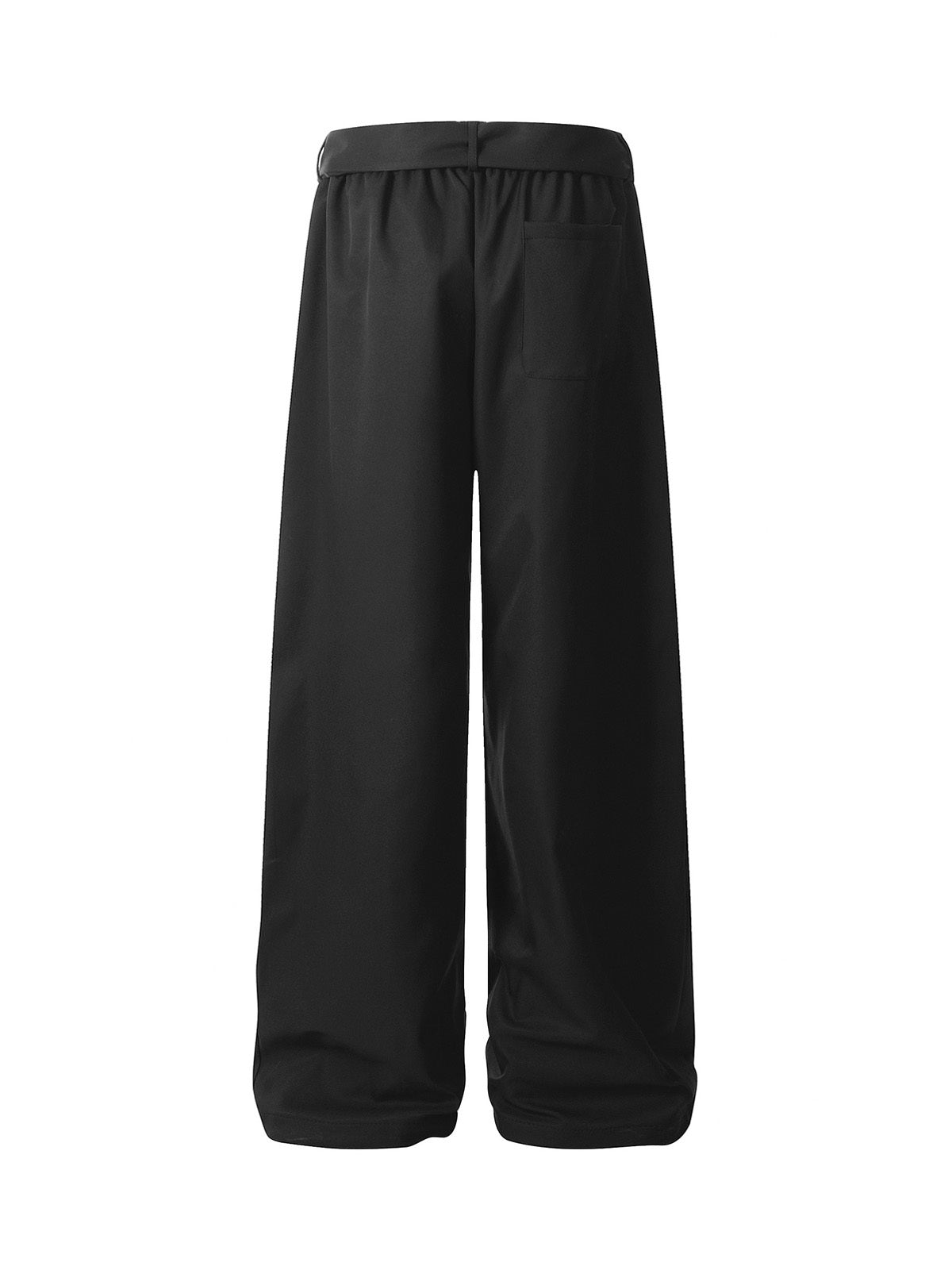 Men’s Wide-Leg Pants with Adjustable Belt and Button Waist – Smart Casual Trousers for Spring/Autumn