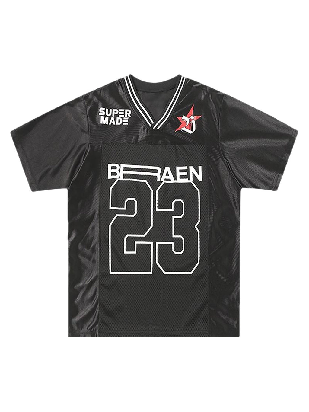 American Retro Stitch Mesh V-Neck No. 23 Sports Jersey – Lightweight Athletic Tee for Men & Women