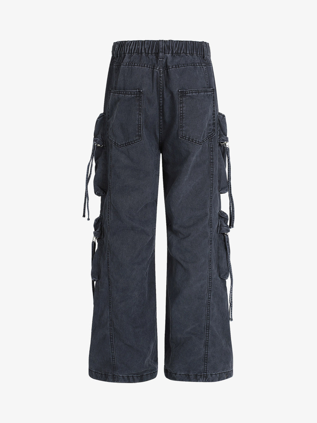 Men’s Utility Cargo Pants with Adjustable Ties – Functional Streetwear for Spring to Fal