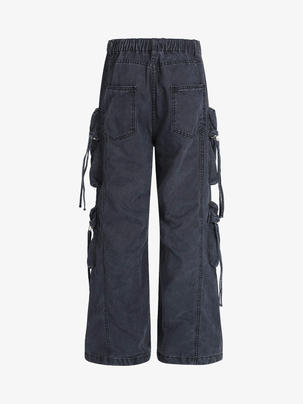 Men’s Utility Cargo Pants with Adjustable Ties – Functional Streetwear for Spring to Fal