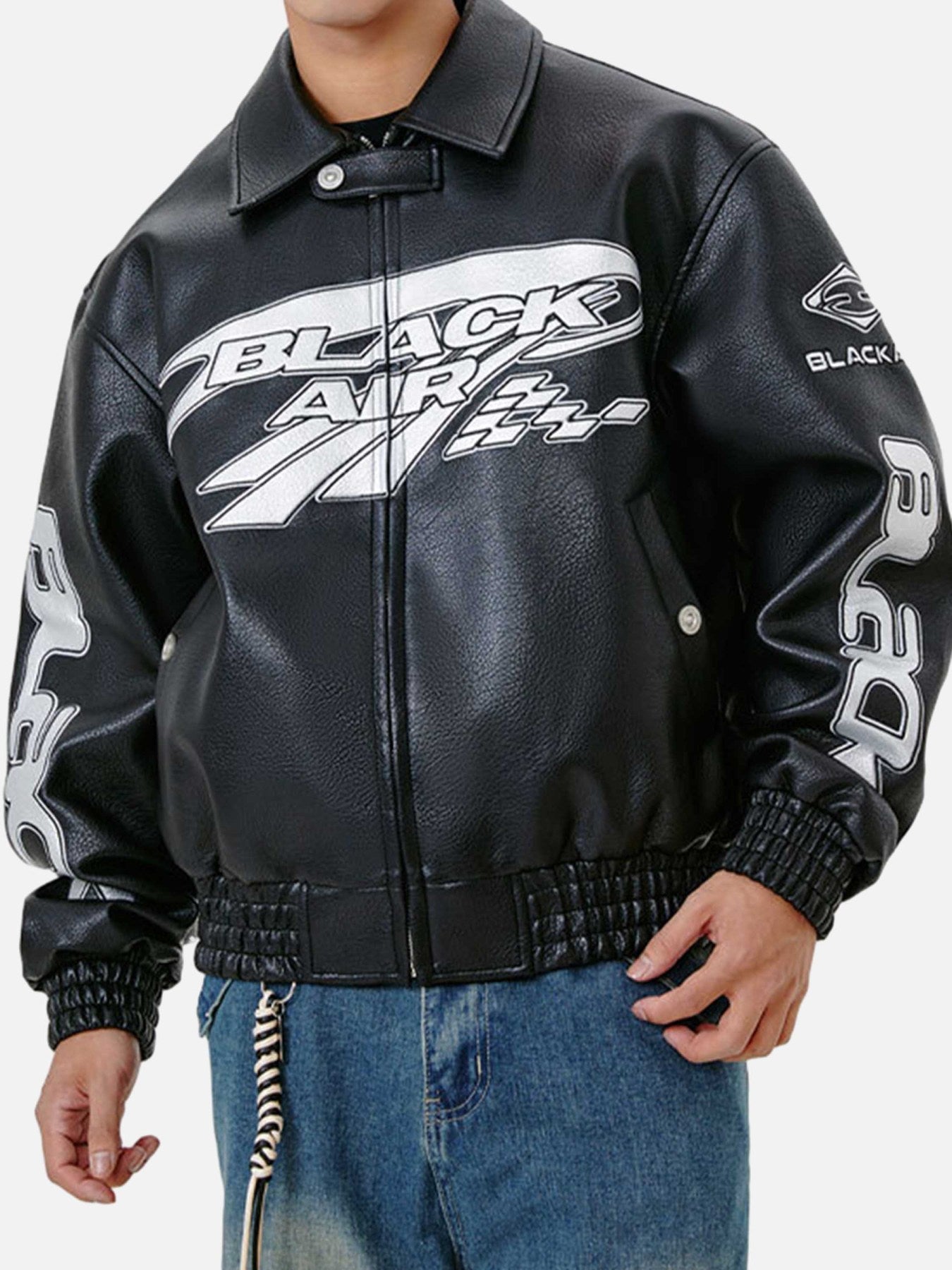 Reflective Bomber Jacket with Star Graphic Print – Lightweight Satin Streetwear Jacket for Men and Women