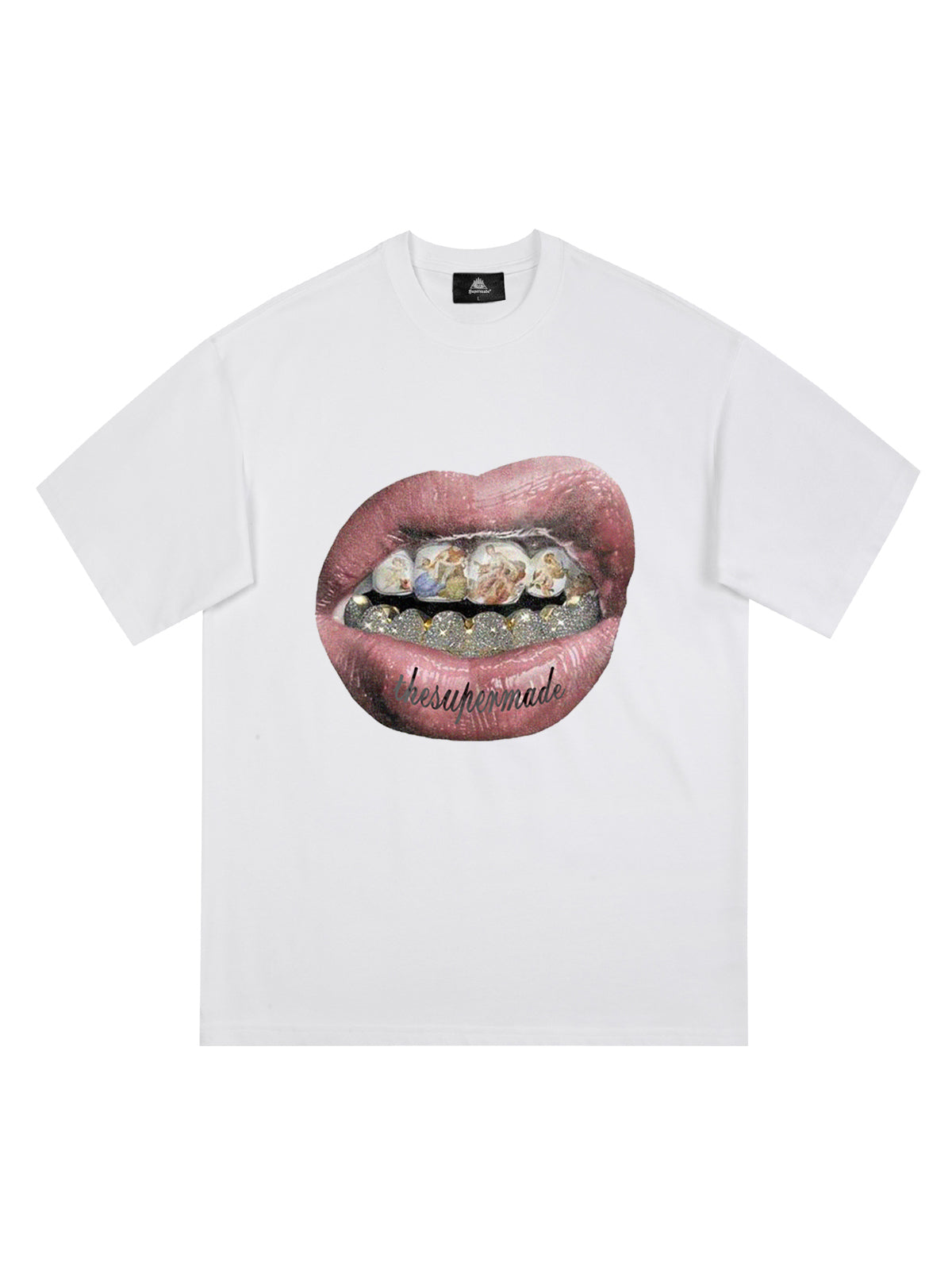 Artistic Lips Graphic T-Shirt – Fashionable Cotton Short-Sleeve Tee for Men and Women